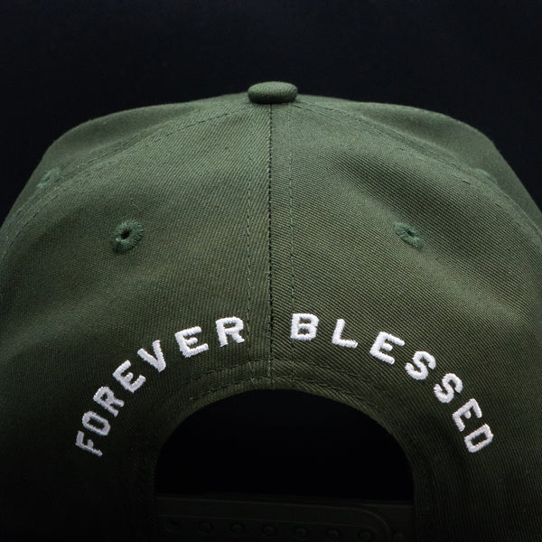 Olive Green LA Forever Blessed Paisley Brim Snapback